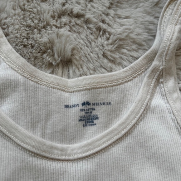 Brandy Melville Tops Cream Brandy Melville Cropped Tank Top Poshmark